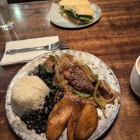 playa sandwich and vegan vaca frita platillo. this photo is from a different location but the food is consistent(ly good) at all locations!  at Cafecito - South Loop in Chicago