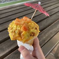 Hawaiian cone   at Pizza Cone in Christchurch