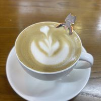 Coffee with Oat milk + pump of mint syrup  at Tit & Mit in Hai Phong