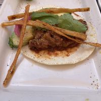 Banana Peel taco. Good… but not as good as the  carrot taco..!  at The Plot in Costa Mesa