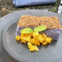 Ube panna cotta  at The Plot in Costa Mesa