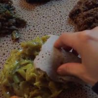 Vegetarian combo at Axum Ethiopian in Vancouver