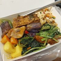 a bit of everything, 80ntd including rice at Zhongxing Vegetarian Buffet - 中興素食自助餐 in Taichung