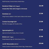 Menu  at Andreou's - Dundee in Dundee