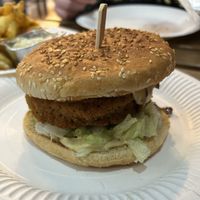 The not long chick’n burger  at SAM'S KITCHEN in 