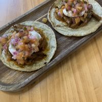 Mais taco  at Bidassoa Basque Brewery in Irun