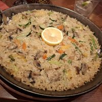 Paella vegan on demand at Cafe Andaluz in Aberdeen