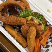 Mozzarella sticks were interesting 6.5/10  at Planet Vegan in Fresno