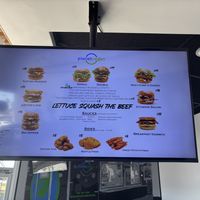 Large menu  at Planet Vegan in Fresno