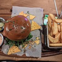 Vegan burger at Chili & Cheesy in Vienna