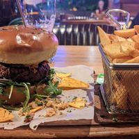 Vegan burger at Chili & Cheesy in Vienna