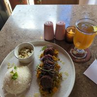 Vegetarian Falafel Curry at Chuska Cocina in Villa De Leyva
