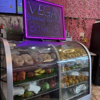 Vegan option advertised front and center ☺️  at Sisters Coffee Shop - Castro St in San Francisco