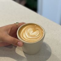 Oat milk flat whitee  at Fable in Lisbon