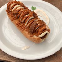 Dog Currywurst at Veg Veg in Curitiba