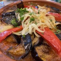 Aubergine tagine  at Casablanca in Cardiff