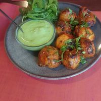 Marinated mushrooms at Tasty India in Cologne