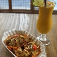 Tofu cashew nut and mango smoothie  at Pooh's Bar in Koh Lipe