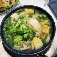 Delicious Vegan Pho. The broth is very light and flavorful. If you order extra vegetables they will bring you an additional bowl with the fresh vegetables in additional broth.   at Pho Dena in Pasadena