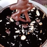 Delicious choc mousse at Paradigm Shift Vegan Cafe in Bangalore