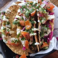 Oyster mushroom tacos at Chamo Street Food in Preston
