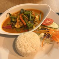 Thai Pa-nang curry vegetables  at Bun Thai Restaurant in Beverley