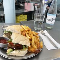 The chickpea patty sandwichh  at Bullanga Milanga in Buenos Aires