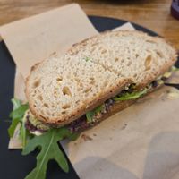 Falafel and humous sandwich at Little Rituals  in Bradford-on-avon