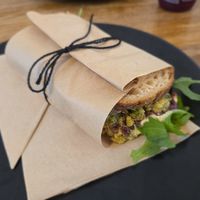 Falafel and humous sandwich at Little Rituals  in Bradford-on-avon