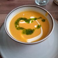 Pompoen met zoete aardappelsoep at Koek van Nouk in Arnhem