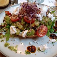 Pesto butterbean toast with feta at Koek van Nouk in Arnhem
