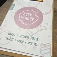 Menu at Koek van Nouk in Arnhem