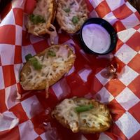 Potato skins with vegan cheese and ranchh  at Froggy & Jeffro's in Spring Hill