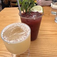 Gazoz (top) and soumaki (bottom) mocktails  at Cardamom in Minneapolis
