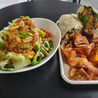 I got the Johnny Utah, the friend green tomatoes, & bacun. at The Smokin' Onion in Asheville