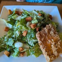 Large Caesar salad w/ chicken added at The Smokin' Onion in Asheville