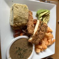 Breakfast plate  at The Smokin' Onion in Asheville