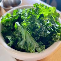 Steamed kale and broccolii  at The Smokin' Onion in Asheville