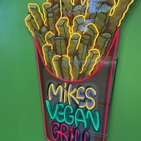 Sign   at Mike's Vegan Grill in Charlotte