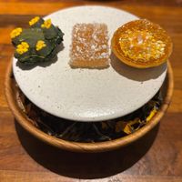 Candies at the end of the meal  at Herbivore by Locavore in Ubud