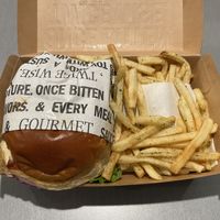 Bbq burger and fries!  at VeganBurg in Hesperia