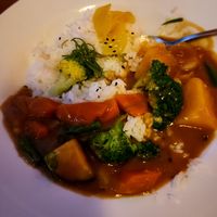 Japanese Curry with vegetables- also comes with miso soup at Edamame in Montville