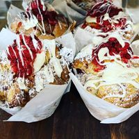 Vegan muffins at Harvest on First in Maroochydore