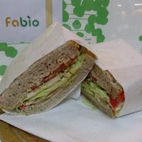 seitan sandwich at Fa Bio in Rome