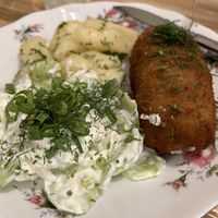 Kiev style schnitzel  at Vegan Friends Kitchen in Warsaw
