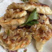 Dimplings mit Kohl und Pilzen   at Vegan Friends Kitchen in Warsaw