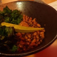 Southern prosperity: black eyed peas with tempeh and kale at Moko   in North London