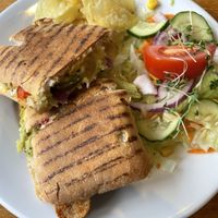 Vegan fajita panini   at Riverside Cafe  in Bewdley