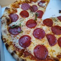 Vegan salami pizza at Buon Gusto Pizzeria in Leipzig