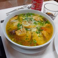 Vegan soup at Co Lan Restaurant in Lisbon